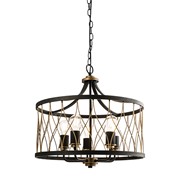 Endon Heston Rustic Pendant Light - Black & Bronze Endon Heston Rustic Pendant Light - Black & Bronze