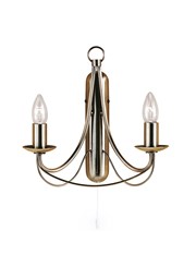 Searchlight Maypole Double Wall Light - Antique Brass Searchlight Maypole Double Wall Light - Antique Brass