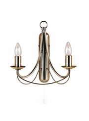 Searchlight Maypole Double Wall Light - Antique Brass