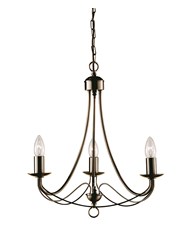 Searchlight Maypole 3 Light Ceiling Fitting - Antique Brass - Multi Arm Searchlight Maypole 3 Light Ceiling Fitting - Antique Brass - Multi Arm