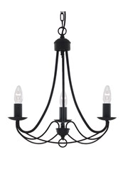 Searchlight Maypole 3 Light Ceiling Fitting - Matt Black - Multi Arm Searchlight Maypole 3 Light Ceiling Fitting - Matt Black - Multi Arm
