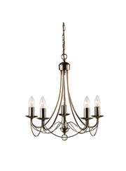 Searchlight Maypole  5  Light Ceiling Fitting - Antique Brass