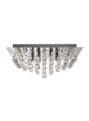 Searchlight Hanna 4 Light Square Fitting - Chrome - Round Crystals