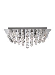 Searchlight Hanna Pyramid Drop Square 6 Light Fitting - Chrome - Round Crystals Searchlight Hanna Pyramid Drop Square 6 Light Fitting - Chrome - Round Crystals