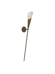 Searchlight Brown Ruggine Wall Light - Long Tail Torch - Cream Scavo Glass Shade Searchlight Brown Ruggine Wall Light - Long Tail Torch - Cream Scavo Glass Shade