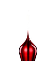 Searchlight Vibrant Bell Shaped Pendant Light - Red - Large