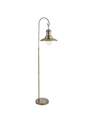 Searchlight Hanging Fisherman Lantern Floor Lamp - Antique Brass - Glass Shade Searchlight Hanging Fisherman Lantern Floor Lamp - Antique Brass - Glass Shade