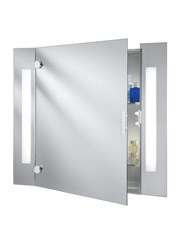 Searchlight Bathroom Mirror Cabinet - Shaver Socket - Pull Cord - Ip44