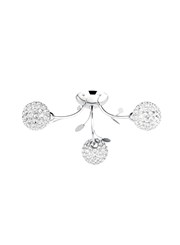 Searchlight Bellis Ii Semi-Flush Ceiling 3 Light - Black Chrome - Glass Shades Searchlight Bellis Ii Semi-Flush Ceiling 3 Light - Black Chrome - Glass Shades