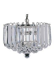 Searchlight Sigma Ceiling 4 Light Pendant - Chrome - Clear Crystal Balls Searchlight Sigma Ceiling 4 Light Pendant - Chrome - Clear Crystal Balls