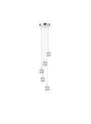 Searchlight Ice Cube 5 Light Ceiling Pendant - Chrome - Clear Ice Cube Glass Searchlight Ice Cube 5 Light Ceiling Pendant - Chrome - Clear Ice Cube Glass