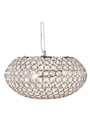 Searchlight Chantilly Ceiling Pendant 3 Light - Chrome - Crystal Buttons Inserts