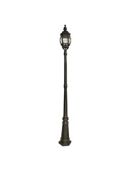 Searchlight Bel Aire Traditional Outdoor Post Light - Black - Clear Glass -220Cm