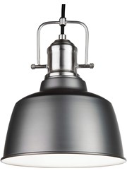Bodmin Small Industrial Dome Pendant Gun Metal Pewter Adjustable Ceiling Light Bodmin Small Industrial Dome Pendant Gun Metal Pewter Adjustable Ceiling Light