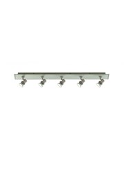 Searchlight Top Hat 4  Spotlight Bar - Satin Silver - Glass Backplate - Gu10 Searchlight Top Hat 4  Spotlight Bar - Satin Silver - Glass Backplate - Gu10