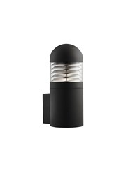 Searchlight Bollard Wall Light - Large Cylinder - Black