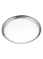 Searchlight Led Bathroom Flush Light - Frosted Glass Shade - Chrome Trim - Ip 44