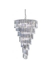 Searchlight Sigma Semi-Flush 9 Light - Chrome - Clear Acrylic Rods Searchlight Sigma Semi-Flush 9 Light - Chrome - Clear Acrylic Rods