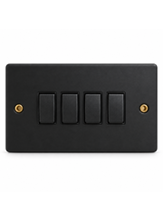 Round Edge Matt Black 4G 2W Switch