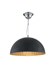 Searchlight Dome Pendant Light - Black & Gold Searchlight Dome Pendant Light - Black & Gold