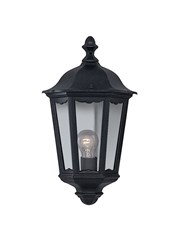 Searchlight Alex Traditional Outdoor Wall Light - 1 Light - Black