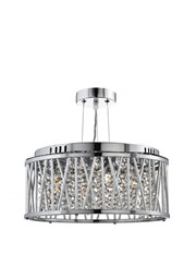 Searchlight Elise Ceiling Pendant 3 Light - Chrome - Clear Crystal Drops