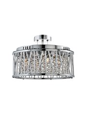 Searchlight Elise Ceiling Pendant 5 Light - Chrome - Clear Crystal Drops Searchlight Elise Ceiling Pendant 5 Light - Chrome - Clear Crystal Drops