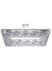 Searchlight Vesuvius 26  Light Rectangle Crystal Chandelier - Chrome & Crystal Searchlight Vesuvius 26  Light Rectangle Crystal Chandelier - Chrome & Crystal