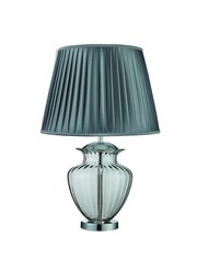 Searchlight Table Lamp Large Glass Urn - Smoked Glass - Chrome - Grey Shade Searchlight Table Lamp Large Glass Urn - Smoked Glass - Chrome - Grey Shade