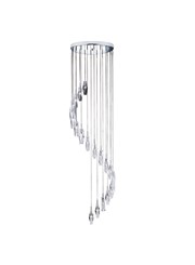 Searchlight Sculptured 20 Ice Chrome Dingle Dangle Ceiling Pendant-Crystal Glass Searchlight Sculptured 20 Ice Chrome Dingle Dangle Ceiling Pendant-Crystal Glass