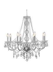 Searchlight Marie Therese  8 Light Chandelier - Chrome - Crsytal Searchlight Marie Therese  8 Light Chandelier - Chrome - Crsytal