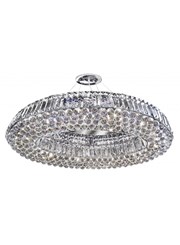 Searchlight Vesuvius 10  Light Oval Crystal Chandelier - Chrome & Crystal Searchlight Vesuvius 10  Light Oval Crystal Chandelier - Chrome & Crystal