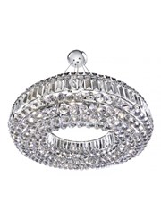 Searchlight Vesuvius 10  Light Circular Crystal Chandelier - Chrome & Crystal Searchlight Vesuvius 10  Light Circular Crystal Chandelier - Chrome & Crystal