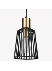 Bird Cage Black and Gold Frame Pendant Light Bird Cage Black and Gold Frame Pendant Light