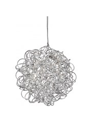 Searchlight Scribble 6 Light Pendant - Diamond Cut Tangled Aluminum