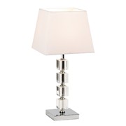 Endon Murford Table Lamp - Polished Chrome - White Cotton Shade