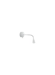 Searchlight Led Flexi Arm Wall Lamp - White - Flick Switch Searchlight Led Flexi Arm Wall Lamp - White - Flick Switch