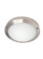Satin Silver Opal Glass Flush Light Satin Silver Opal Glass Flush Light