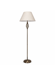 Classic Kingswood Pewter Floor Lamp with Cream Shade