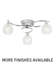 Endon Boyer Semi Flush Ceiling Fitting - 3 Light