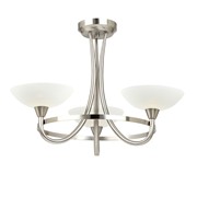 Endon Cagney Semi Flush Ceiling Light - Chrome - 3 Light