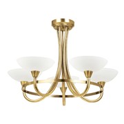 Endon Cagney Semi Flush Ceiling Light - Antique Brass - 5 Light Endon Cagney Semi Flush Ceiling Light - Antique Brass - 5 Light