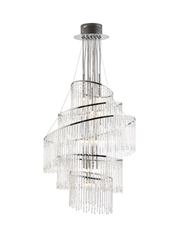 Endon Camille Chrome Chandelier with Glass Drops - 24 Light Endon Camille Chrome Chandelier with Glass Drops - 24 Light