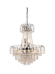Endon Amadis Chandelier with Glass Drops - 6 Light Endon Amadis Chandelier with Glass Drops - 6 Light