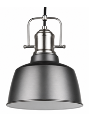 Bodmin Small Industrial Dome Pendant Gun Metal Pewter Adjustable Ceiling Light