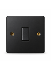 Round Edge Matt Black 10AX 1G 2W Switch