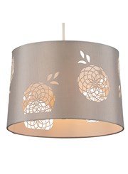 Lacy Bloom Stencil Silver Grey Ceiling Light Lamp Shade - 30cm - Shade Only Lacy Bloom Stencil Silver Grey Ceiling Light Lamp Shade - 30cm - Shade Only