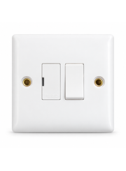 Convex Slim White 13A Fused DP Switched Spur Unit