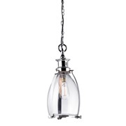 Endon Storni Modern Closed Pendant Light - Polished Nickel