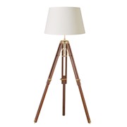 Endon Tripod Wooden Floor Lamp - Base Only - Sheesham Wood